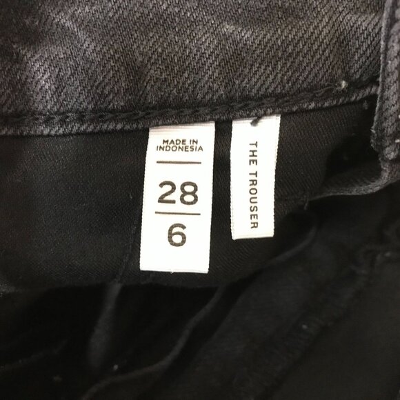 LOFT - WOMEN'S 28/6 - BLACK 4 POCKET WIDE LEG THE TROUSER JEANS - Picture 8 of 9